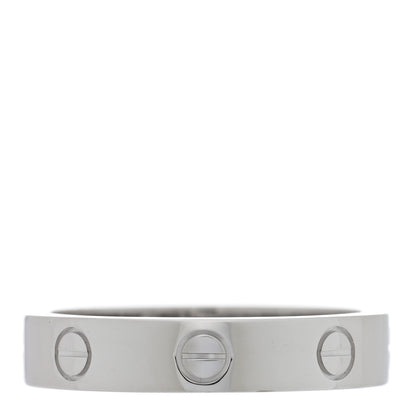Cartier 18K White Gold Diamond 4mm LOVE Wedding Band Ring 54 7 3 of 4