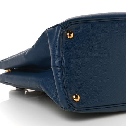 Prada Saffiano Lux Medium Double Zip Tote Bluette 5 of 11