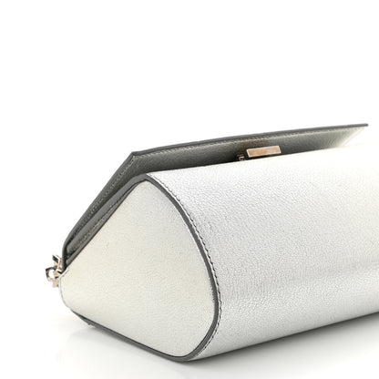 Givenchy Metallic Calfskin Mini Pandora Box Chain Crossbody Bag Silver 8 of 9