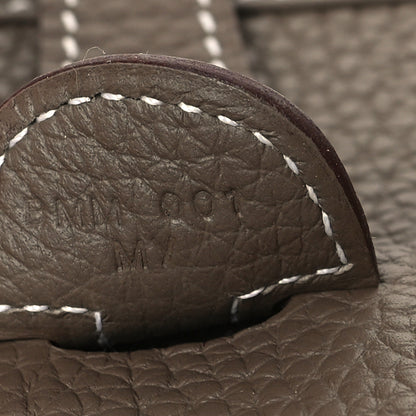 Hermes Taurillon Clemence Evelyne III PM Etoupe 8 of 10