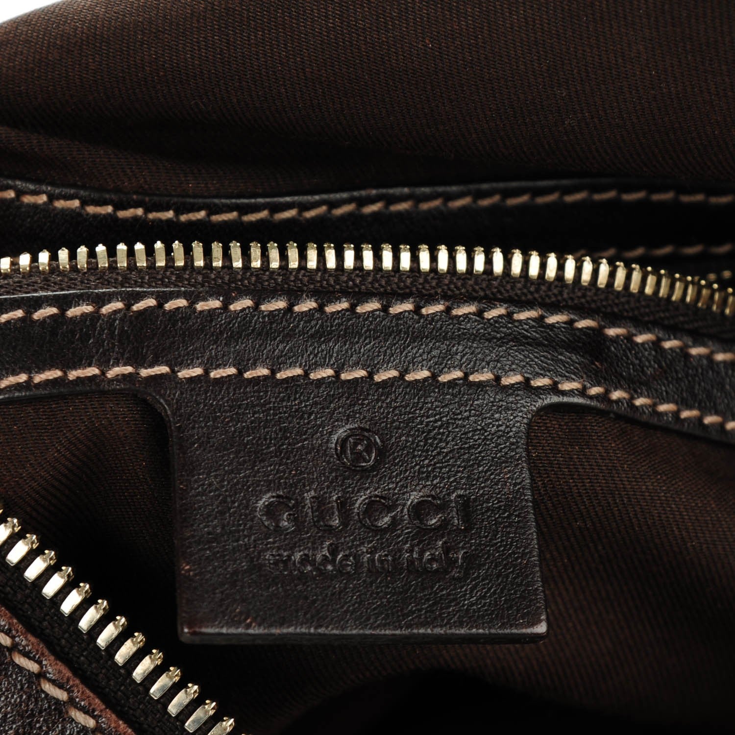 Gucci Monogram Pelham Studded Shoulder Bag Brown 6 of 7