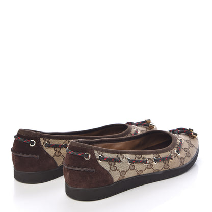 Gucci GG Monogram Ballet Flats 37.5 Beige Ebony 4 of 11