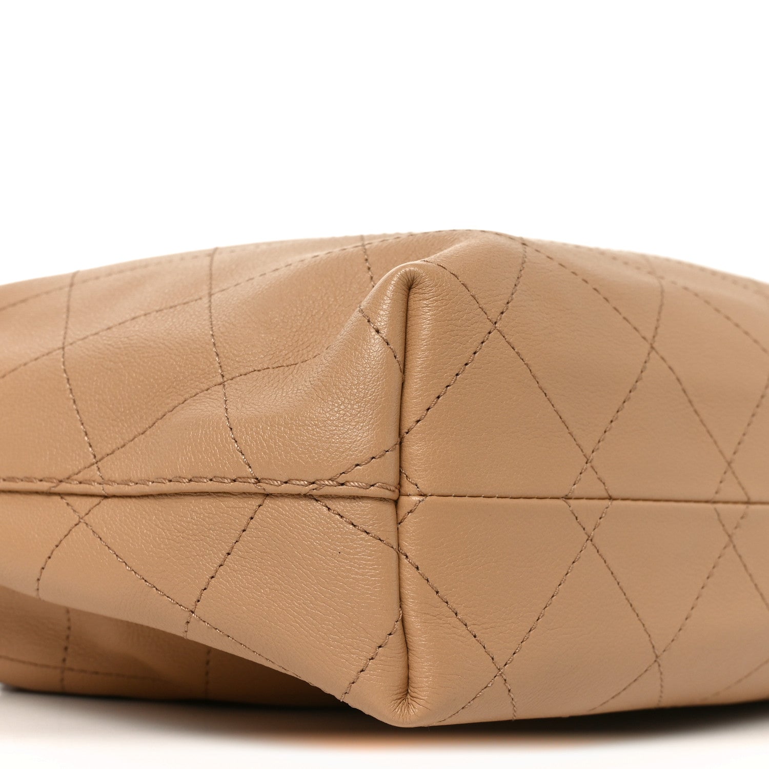 Chanel Calfskin Quilted Small Maxi Hobo Beige 9 of 10