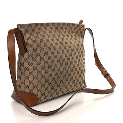 Gucci Monogram Large Flat Messenger Bag Brown 3 of 8