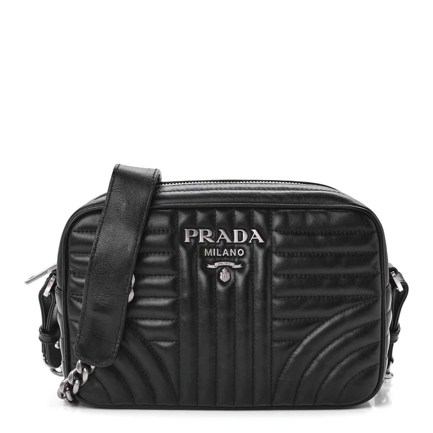 Soft Calfskin Diagramme Camera Bag Black