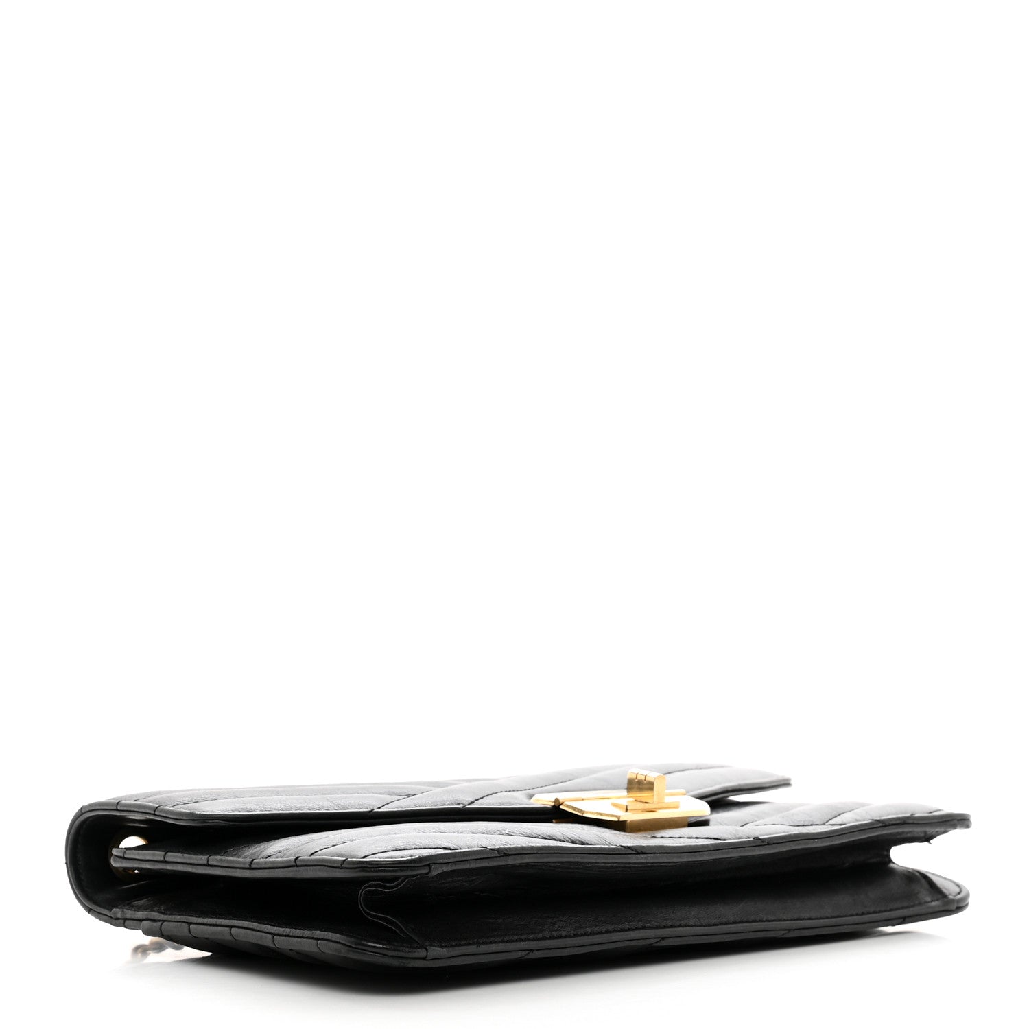 Chanel Calfskin Gabrielle Chevron Flap Black 4 of 12