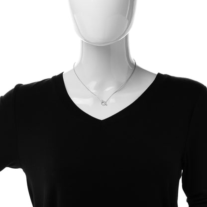 Hermes 18K White Gold Diamond Finesse Pendant Necklace 2 of 6