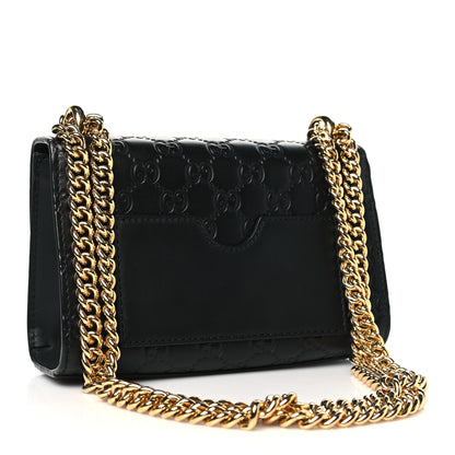 Gucci Guccissima Small Padlock Shoulder Bag Black 3 of 10