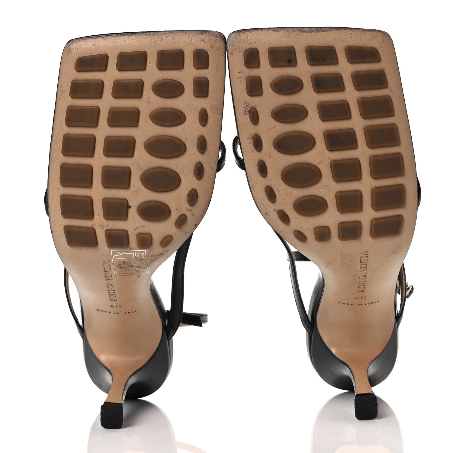 Bottega Veneta Lambskin Stretch Multi Strap 90mm Sandals 40 Black 7 of 9
