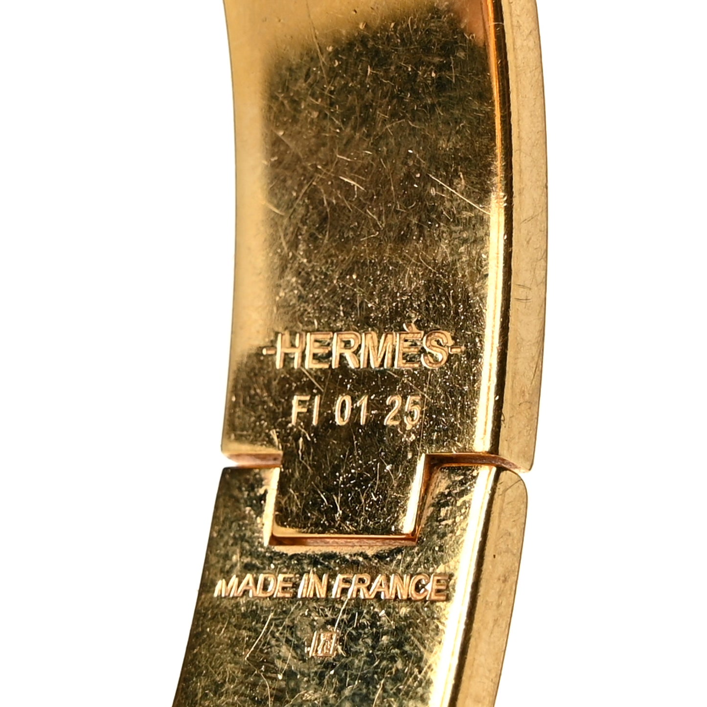 Enamel Narrow Clic Clac H Bracelet PM White