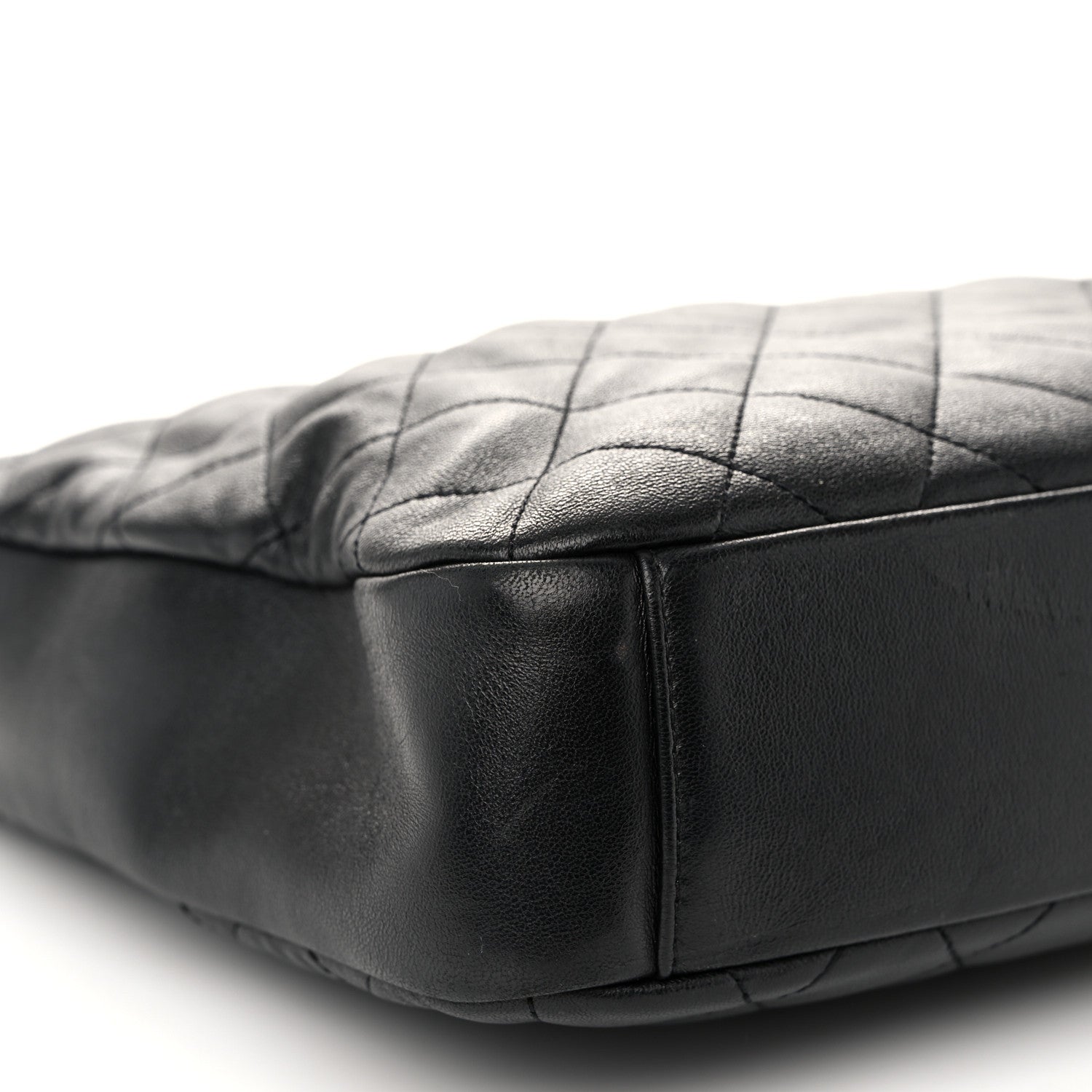 Chanel Lambskin Quilted CC Chain Link Hobo Black 9 of 10