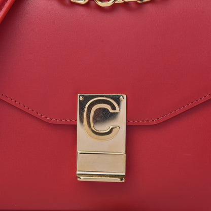 Celine Shiny Calfskin Medium C Bag Red 8 of 10