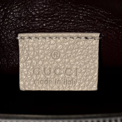 Gucci Grainy Calfskin Small Zumi Top Handle Bag Mystic White 7 of 13
