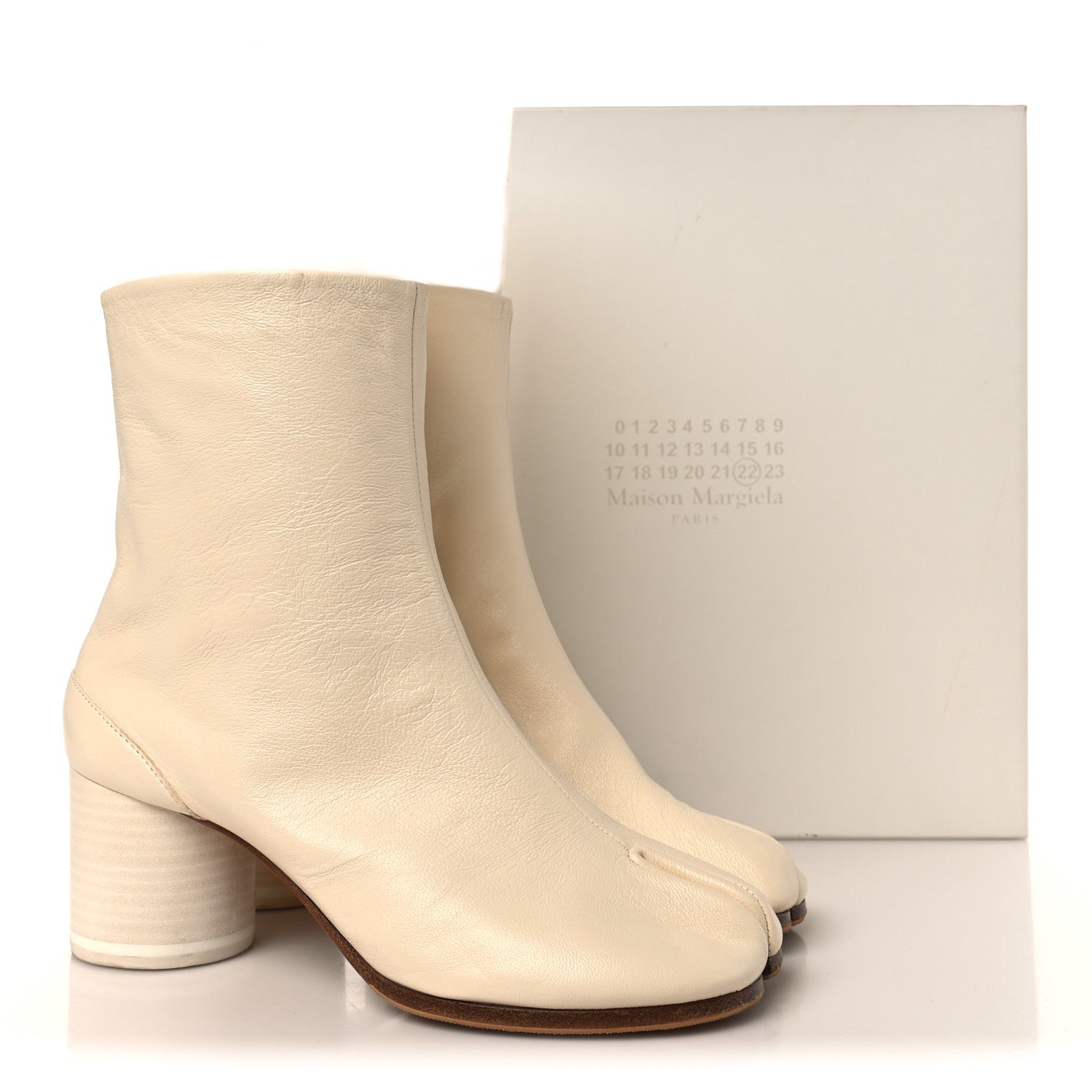 Maison Margiela Nappa Tabi Ankle 80mm Boots 37.5 White 1921630