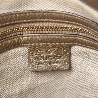 Gucci Metallic Cellarius Calfskin Small Soho Top Handle Satchel Golden Beige 6 of 18