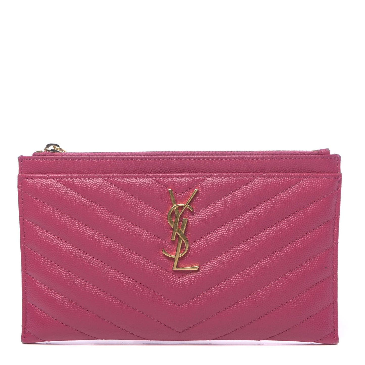 Grain De Poudre Chevron Monogram Bill Pouch Bright Pink