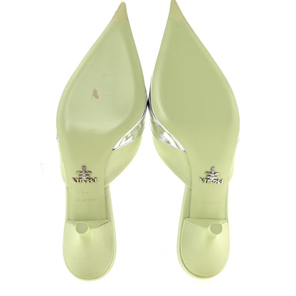 Prada Satin Metallic Pumps 38 Rugiada 6 of 8