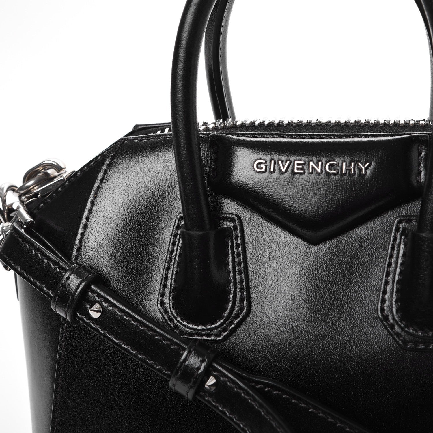 Givenchy Shiny Lord Calfskin Mini Antigona Black 9 of 11