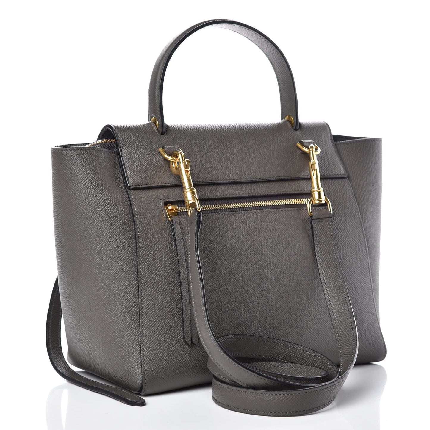 Grained Calfskin Micro Belt Bag Grey