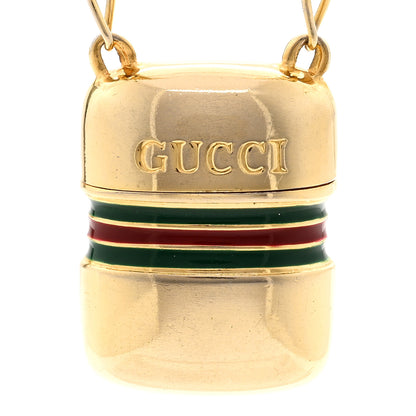 Gucci Metal Enamel Pillbox Pendant Necklace 4 of 5