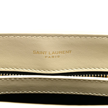 Saint Laurent Calfskin Y Quilted Monogram Toy Loulou Crossbody Bag Blanc Vintage 6 of 11