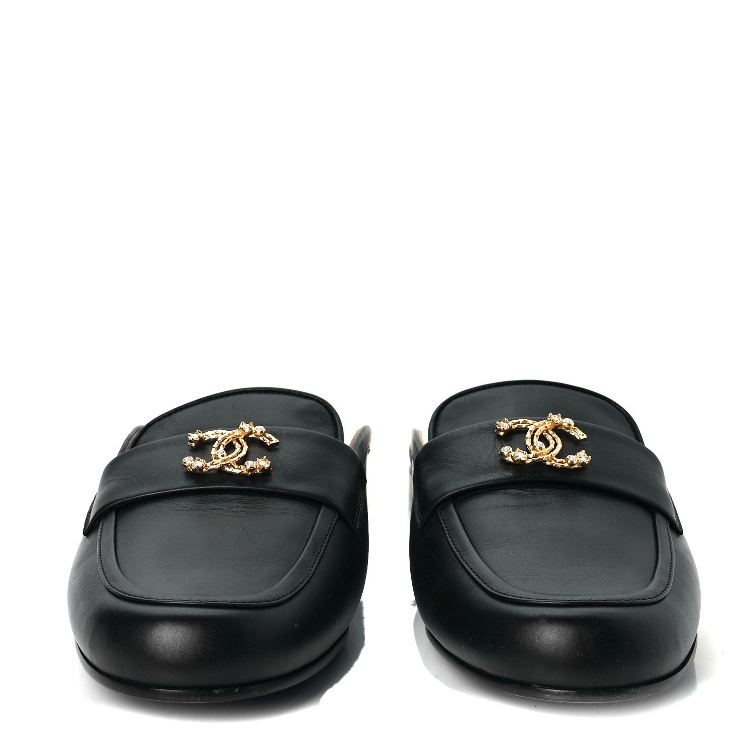 Chanel Calfskin CC Mules 40.5 Black 3 of 10