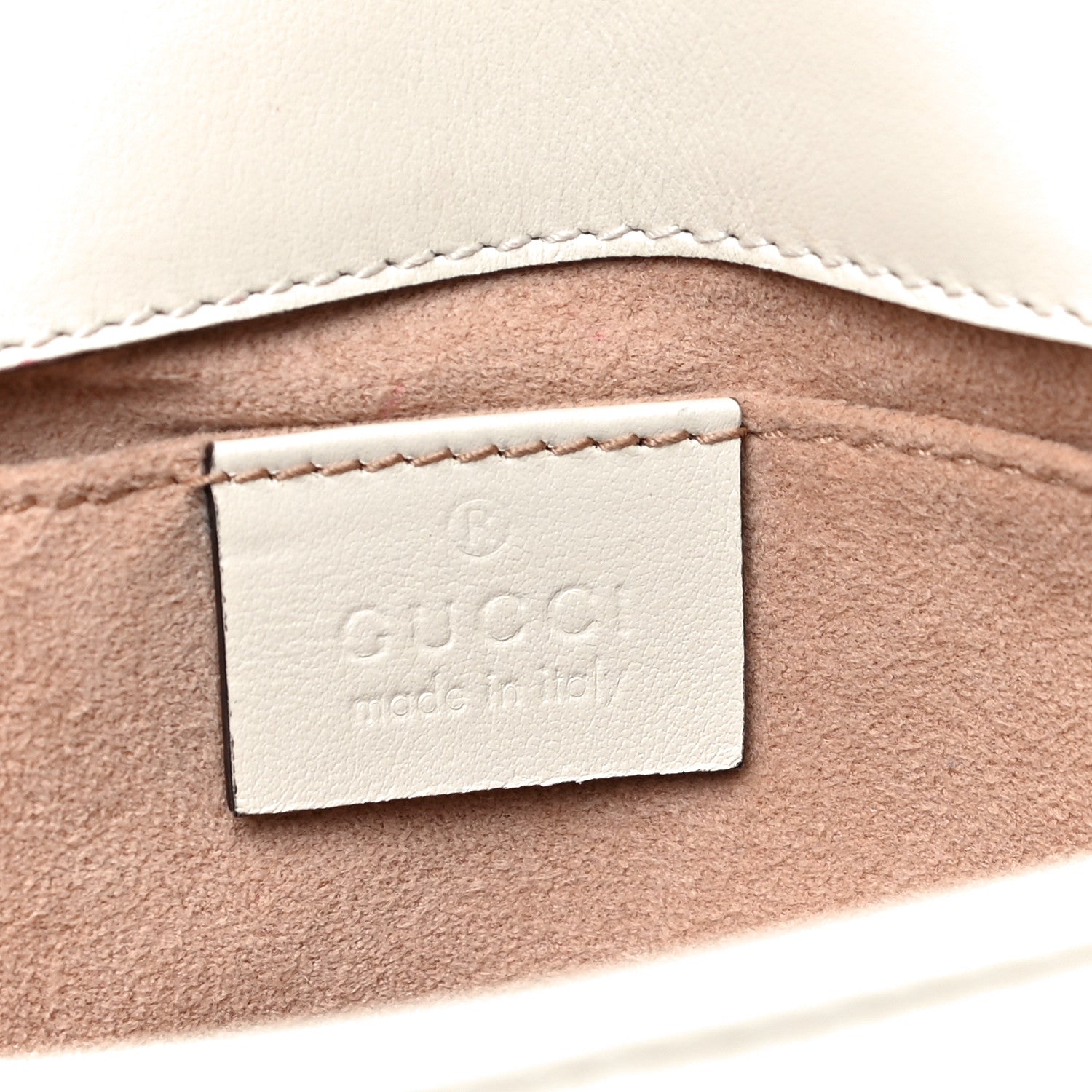 Gucci Calfskin Matelasse Mini GG Marmont Shoulder Bag White 5 of 21