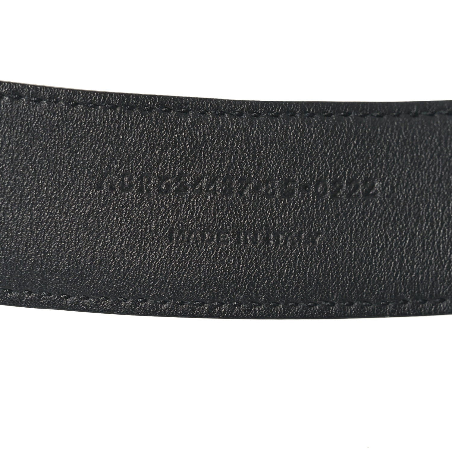 Saint Laurent Lambskin Monogram Cassandre Square Buckle Belt 85 34 Black 5 of 6