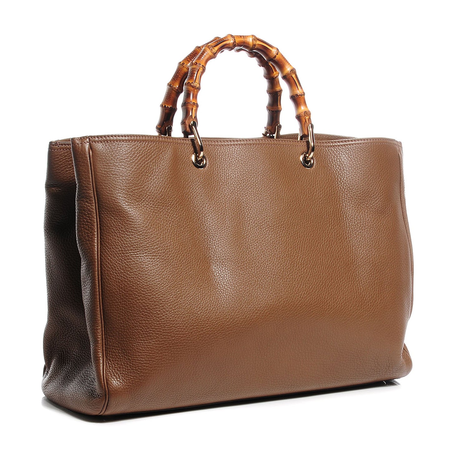 Cellarius Calfskin Large Bamboo Shopper Tote Acero