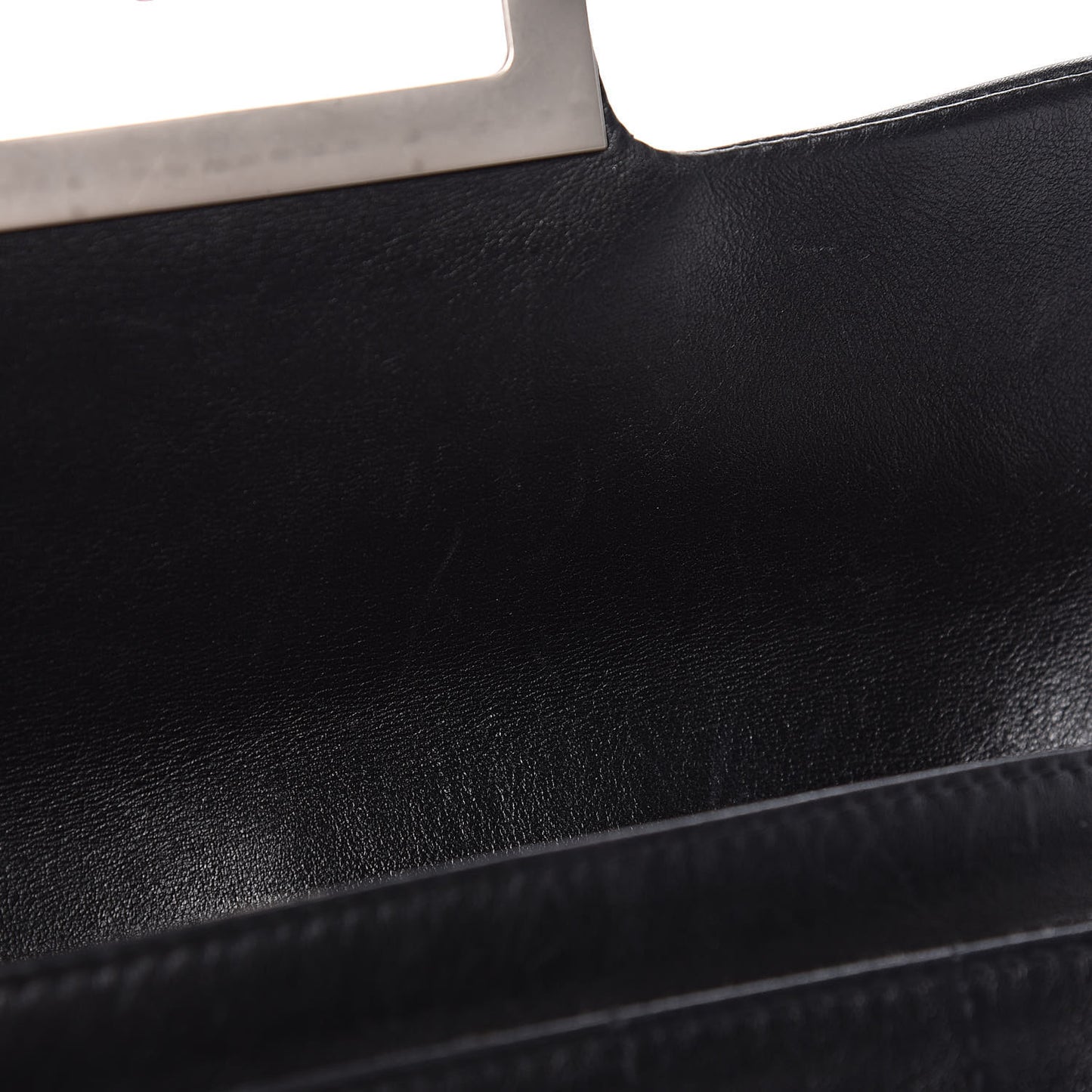 Calfskin Square Stitched Mademoiselle Shoulder Bag Black