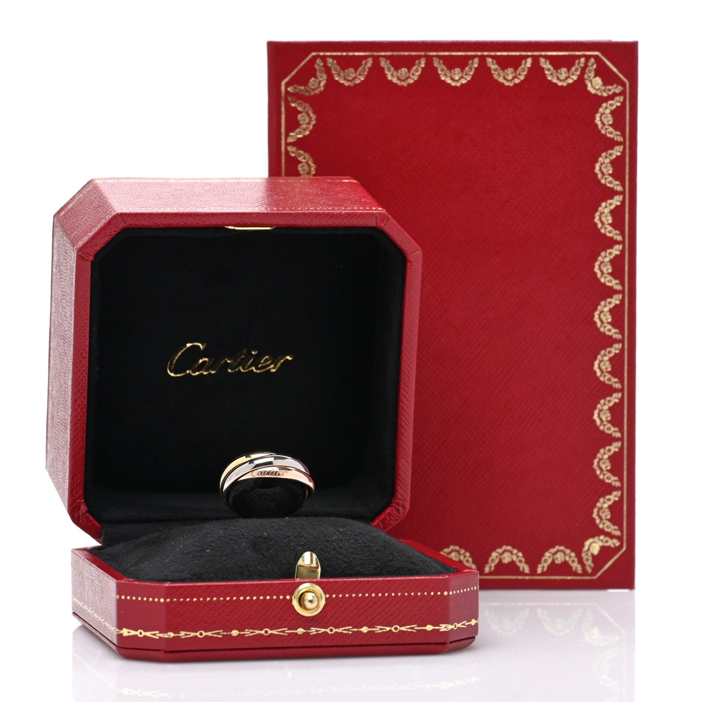 18K Pink Yellow White Gold Small Trinity Ring 50 5.25