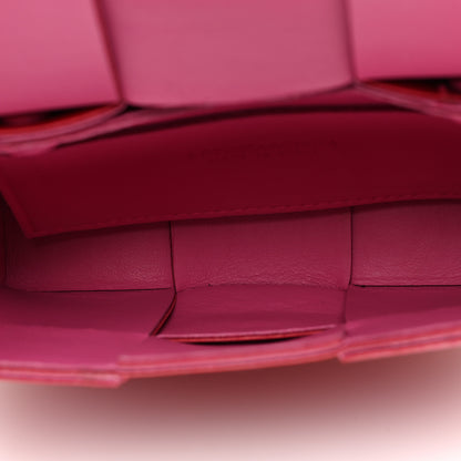 Bottega Veneta Metallic Patent Calfskin Maxi Intrecciato Extra Mini Cassette Crossbody Bag Pink 5 of 9