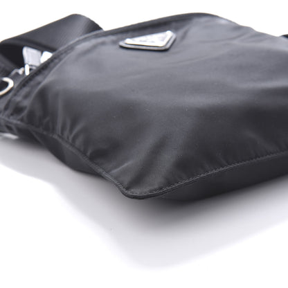 Prada Nylon Vela Flat Messenger Bag Black 6 of 9