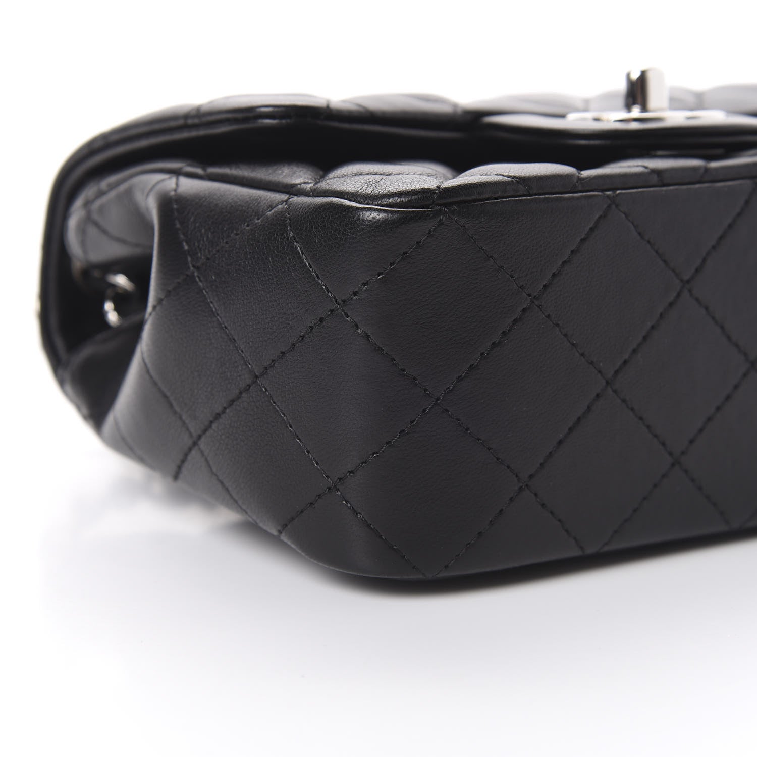 Chanel Lambskin Quilted Mini Square Flap Black 8 of 9