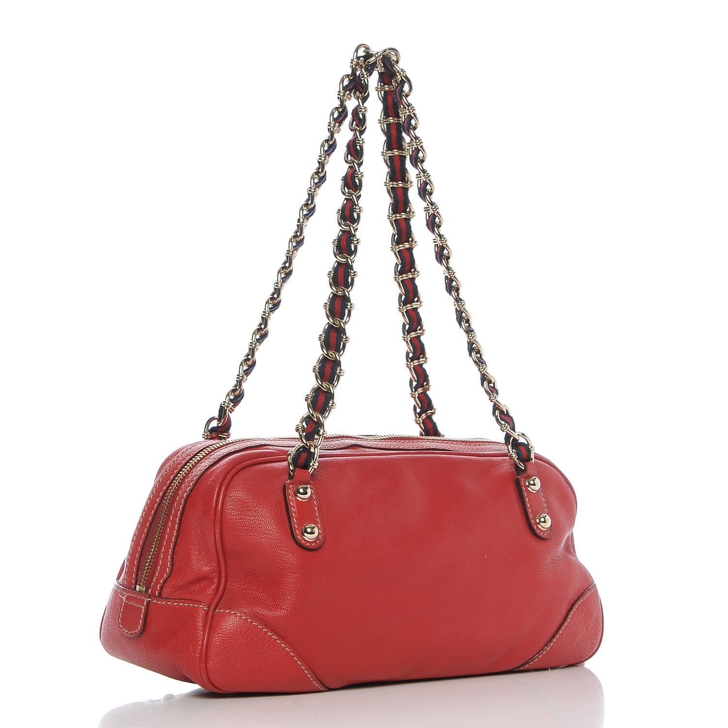 Gucci Goatskin Small Capri Bowler Red 3 of 7