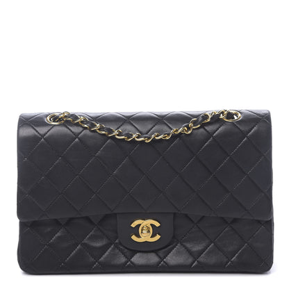 Chanel Lambskin Quilted Medium Double Flap Black 1 of 14