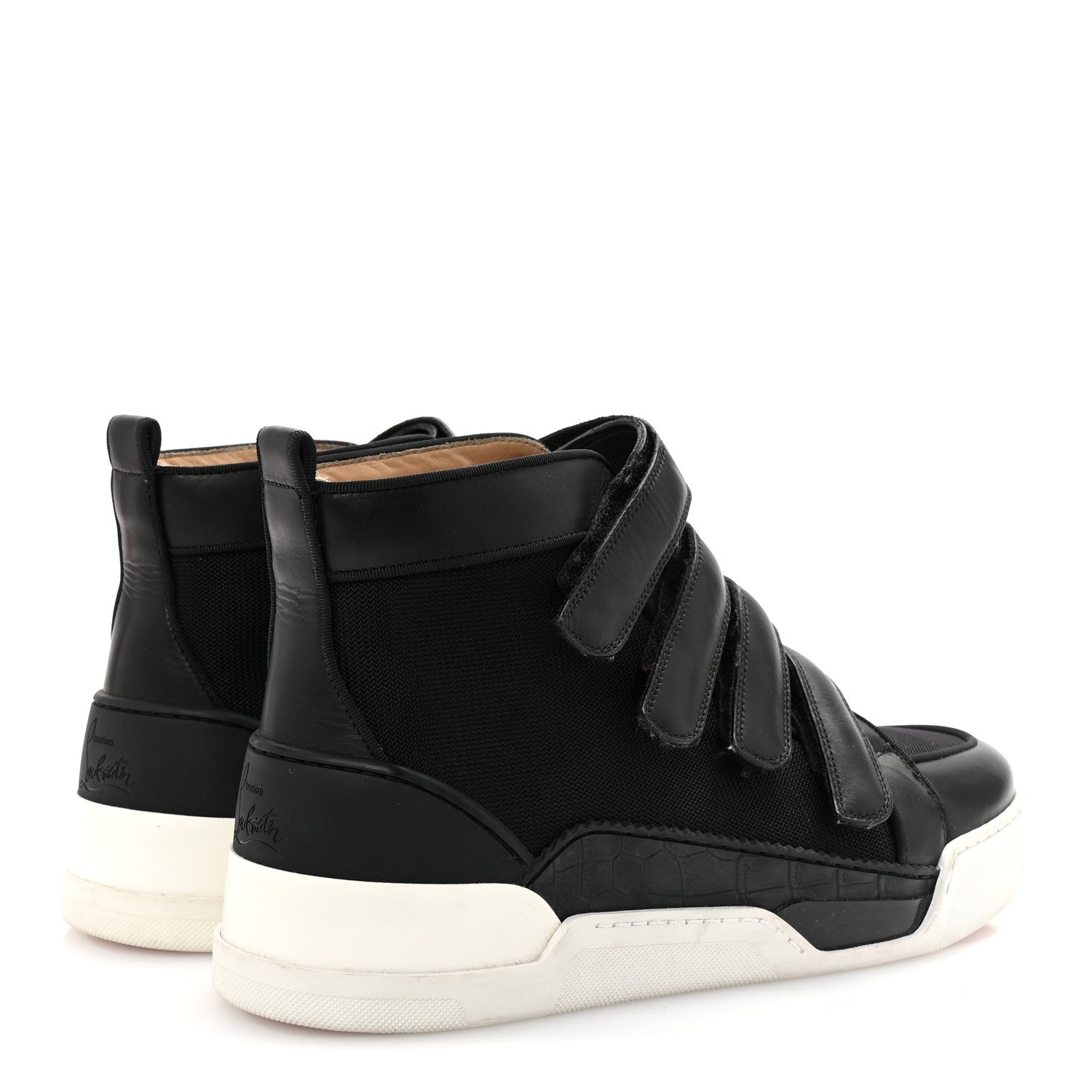 Christian Louboutin Calfskin Mens Rankiddo High Top Sneakers 43 Black 5 of 9