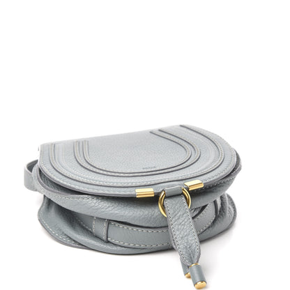 Chloe Calfskin Mini Marcie Round Crossbody Bag Faded Blue 4 of 10