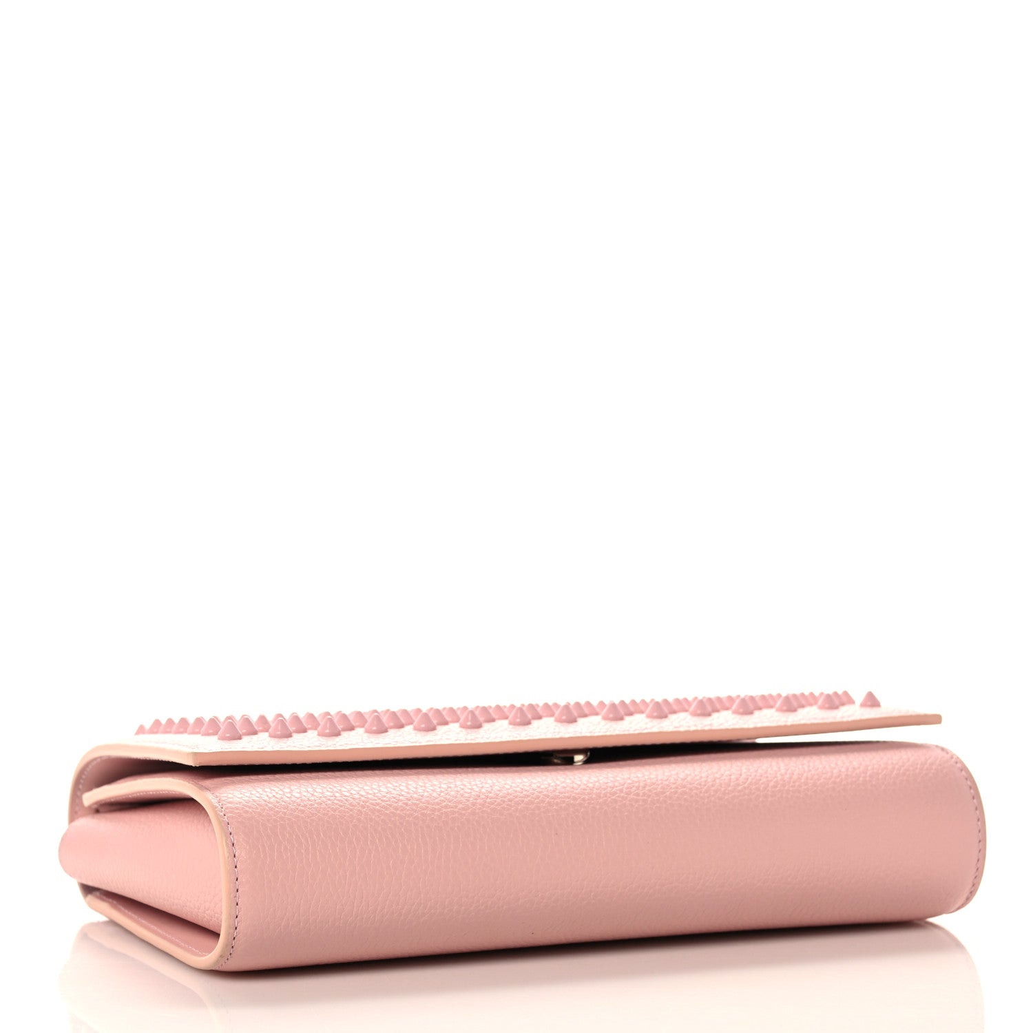 Christian Louboutin Calfskin Spikes Paloma Clutch Rosy 4 of 10