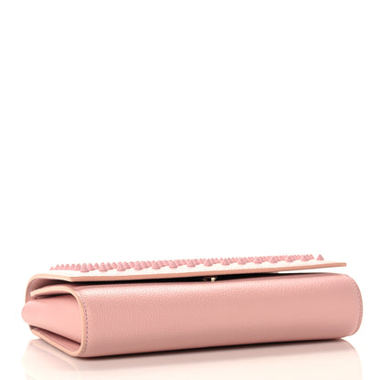 Christian Louboutin Calfskin Spikes Paloma Clutch Rosy 4 of 10