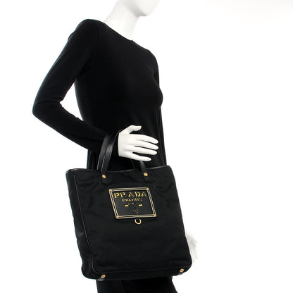 Prada Tessuto Nylon Oro Tote Nero Black 2 of 12