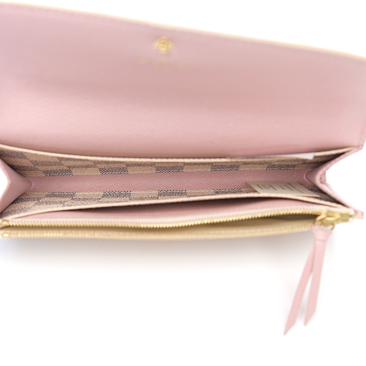Damier Azur Emilie Wallet Rose Ballerine