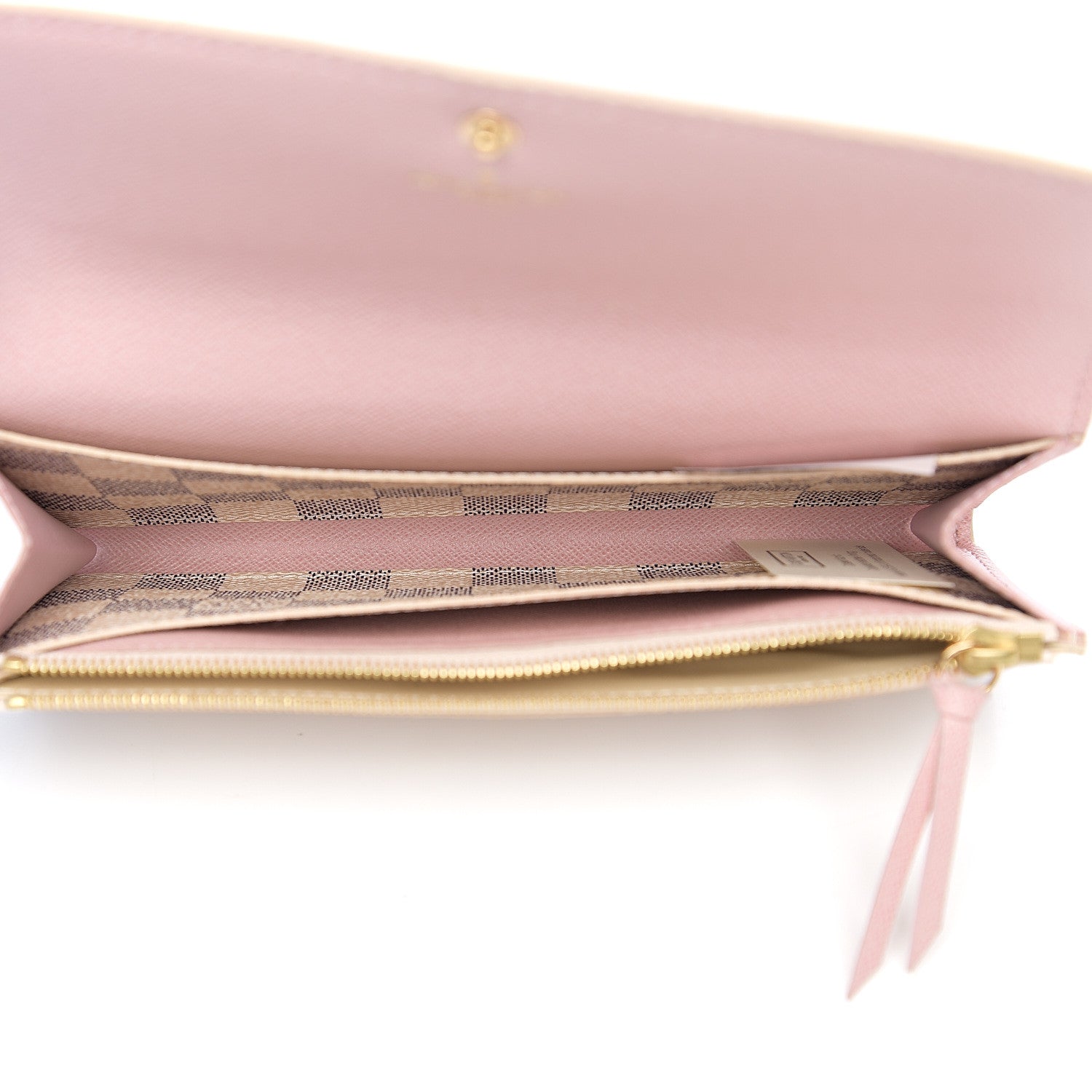Louis Vuitton Damier Azur Emilie Wallet Rose Ballerine 4 of 6