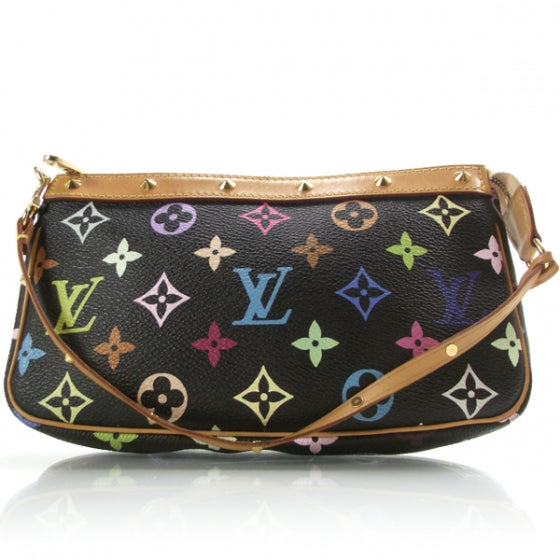 Monogram Multicolor Pochette Accessories Black