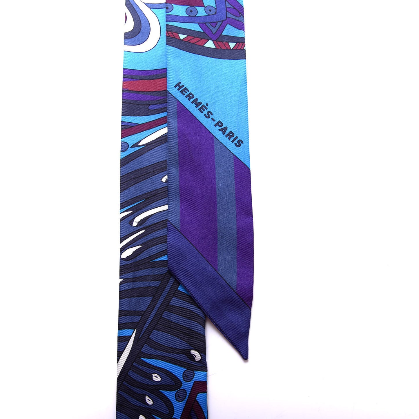 Silk Le Jardin de la Maharani Twilly Bleu Cobalt Bordeaux