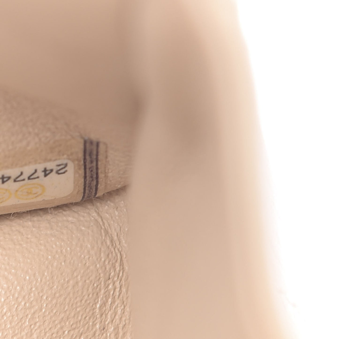 Lambskin Quilted Medium Double Flap Beige