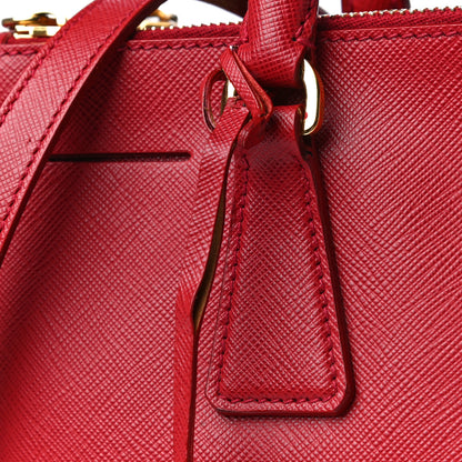 Prada Saffiano Small Galleria Double Zip Tote Fuoco 11 of 13