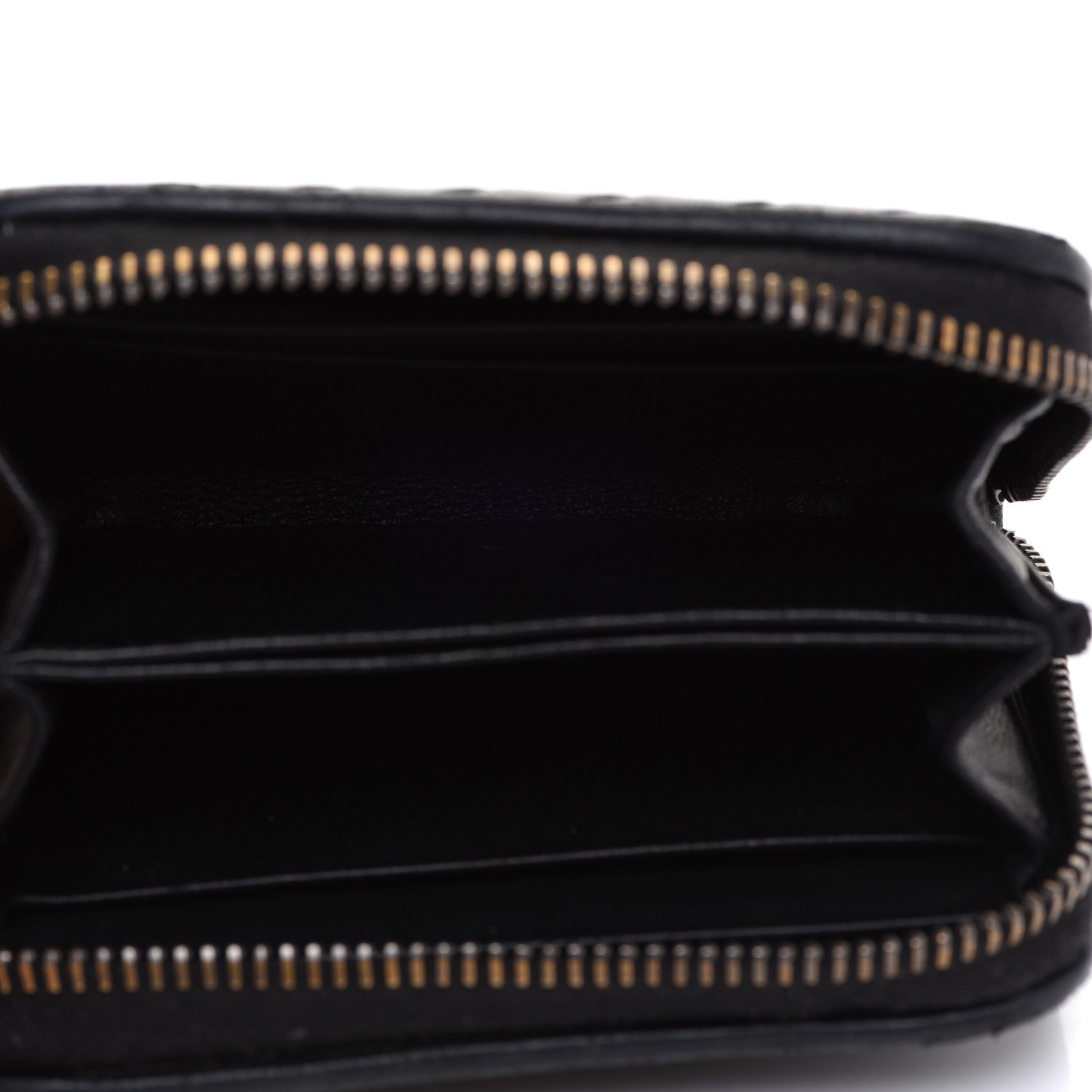 Bottega Veneta Nappa Intrecciato Zip Around Coin Purse Black 5 of 12