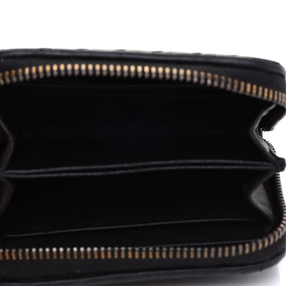 Bottega Veneta Nappa Intrecciato Zip Around Coin Purse Black 5 of 12