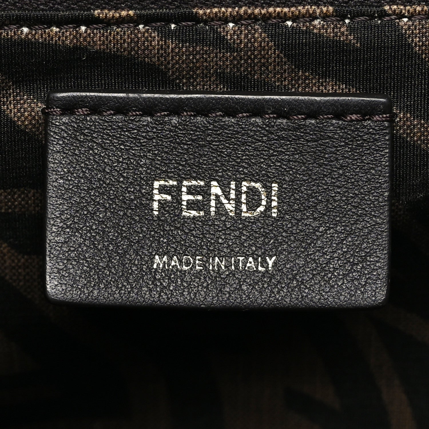 Fendi X SARAH COLEMAN Fabric Jacquard Vitello King FF Vertigo Shopping Tote Bag Tobacco Moro Black 6 of 10